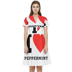 I Love Peppermint Short Sleeve Waist Detail Dress by ilovewhateva