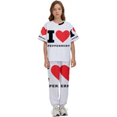 I Love Peppermint Kids  Tee And Pants Sports Set by ilovewhateva