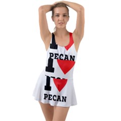 I Love Pecan Ruffle Top Dress Swimsuit by ilovewhateva