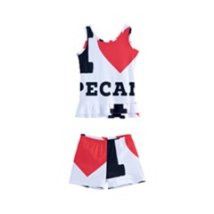 I love pecan Kids  Boyleg Swimsuit