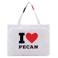 I Love Pecan Zipper Medium Tote Bag by ilovewhateva