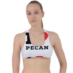 I Love Pecan Criss Cross Racerback Sports Bra by ilovewhateva