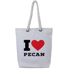 I love pecan Full Print Rope Handle Tote (Small)