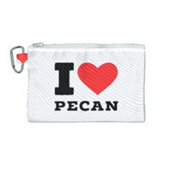 I love pecan Canvas Cosmetic Bag (Medium)