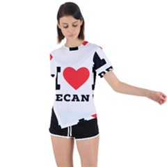 I love pecan Asymmetrical Short Sleeve Sports Tee