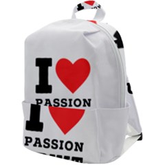 I Love Passion Fruit Zip Up Backpack by ilovewhateva