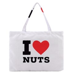 I Love Nuts Zipper Medium Tote Bag