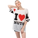 I love nuts Oversized Chiffon Top View1