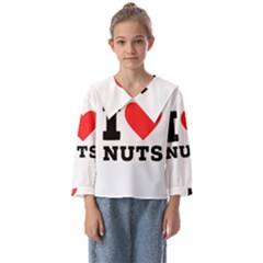 I Love Nuts Kids  Sailor Shirt by ilovewhateva