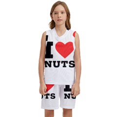 I Love Nuts Kids  Basketball Mesh Set by ilovewhateva