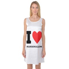 I Love Marshmallow  Sleeveless Satin Nightdress by ilovewhateva