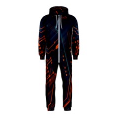 Abstract Colorful Circuit Hooded Jumpsuit (kids) by Bakwanart