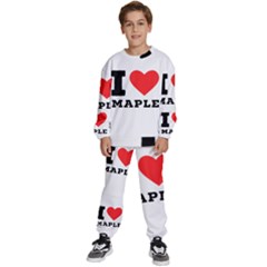 I Love Maple Kids  Sweatshirt Set