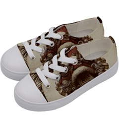 Christmas Dark Demon Evil Horror Krampus Kids  Low Top Canvas Sneakers by Bakwanart