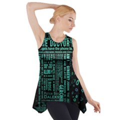 Tardis Doctor Who Technology Number Communication Side Drop Tank Tunic by Bakwanart