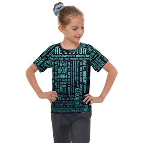 Tardis Doctor Who Technology Number Communication Kids  Mesh Piece Tee by Bakwanart