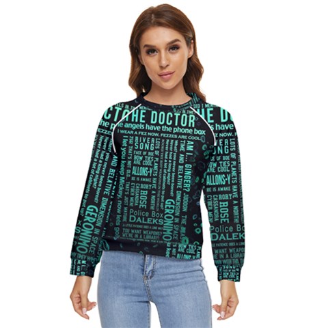 Tardis Doctor Who Technology Number Communication Women s Long Sleeve Raglan Tee by Bakwanart