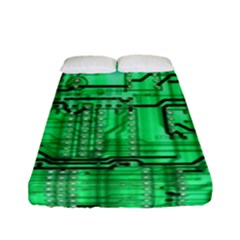 Green Circuit Board Computer Fitted Sheet (full/ Double Size) by Bakwanart