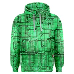 Green Circuit Board Computer Men s Overhead Hoodie by Bakwanart