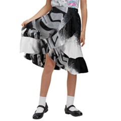 Stormtrooper Kids  Ruffle Flared Wrap Midi Skirt by Bakwanart