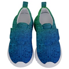 Blue And Green Circuit Board Wallpaper Circuit Board Sketch Kids  Velcro No Lace Shoes