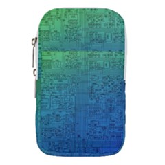 Blue And Green Circuit Board Wallpaper Circuit Board Sketch Waist Pouch (large) by Bakwanart