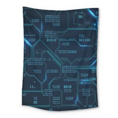 Technology Computer Circuit Boards Electricity Cpu Binary Medium Tapestry by Bakwanart