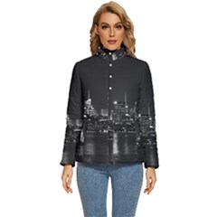 Photography Of Buildings New York City  Nyc Skyline Women s Puffer Bubble Jacket Coat by Bakwanart