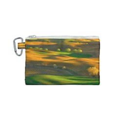 Landscape Usa Nature Washington State Trees Field Palouse Canvas Cosmetic Bag (small) by Bakwanart