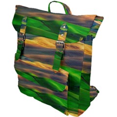 Grassland Nature Palouse Green Field Hill Sky Butte Buckle Up Backpack by Bakwanart