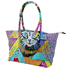 Kitten Cat Pet Animal Adorable Fluffy Cute Kitty Canvas Shoulder Bag by 99art