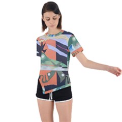 1 (209) Asymmetrical Short Sleeve Sports Tee by LeRoyJacks