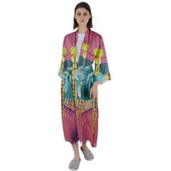 1 (188) Maxi Satin Kimono