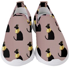 Cat Egyptian Ancient Statue Egypt Culture Animals Kids  Slip On Sneakers by 99art