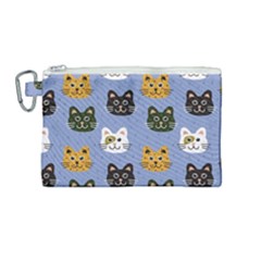Cat Cat Background Animals Little Cat Pets Kittens Canvas Cosmetic Bag (medium) by 99art