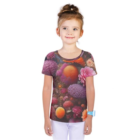 Flowers Blossoms Petals Blooms Kids  One Piece Tee by 99art