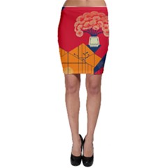 Flowers Abstract Art Painting Bodycon Skirt by 99art