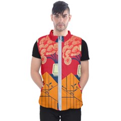 Flowers Abstract Art Painting Men s Puffer Vest