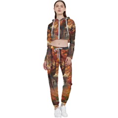 Collage Art Ai Wow Awesome Cropped Zip Up Lounge Set by 99art