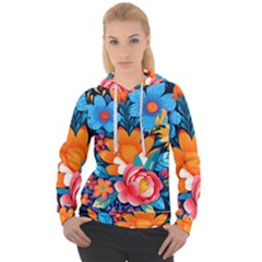 Flowers Bloom Spring Colorful Artwork Decoration Women s Overhead Hoodie by 99art