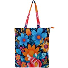 Flowers Bloom Spring Colorful Artwork Decoration Double Zip Up Tote Bag by 99art