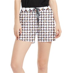 Mixed Abstract Colors Pattern Women s Runner Shorts