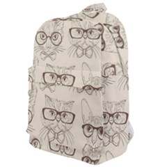 Seamless Pattern Hand Drawn-cats-with Hipster Accessories Classic Backpack by Vaneshart