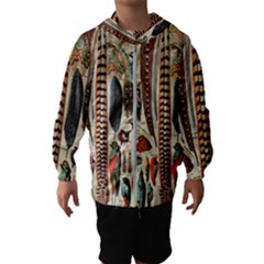 Feathers Birds Vintage Art Kids  Hooded Windbreaker by Vaneshart