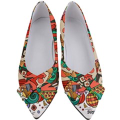 Earthquake And Tsunami Drawing Japan Illustration Women s Bow Heels