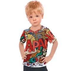 Earthquake And Tsunami Drawing Japan Illustration Kids  Sports Tee