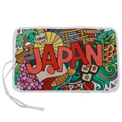 Earthquake And Tsunami Drawing Japan Illustration Pen Storage Case (S)