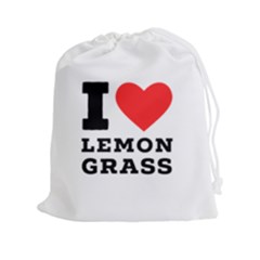 I Love Lemon Grass Drawstring Pouch (2xl) by ilovewhateva