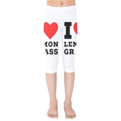 I Love Lemon Grass Kids  Capri Leggings  by ilovewhateva