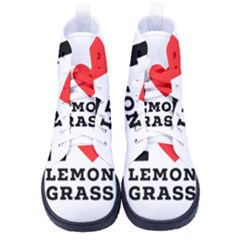 I Love Lemon Grass High-top Canvas Sneakers by ilovewhateva